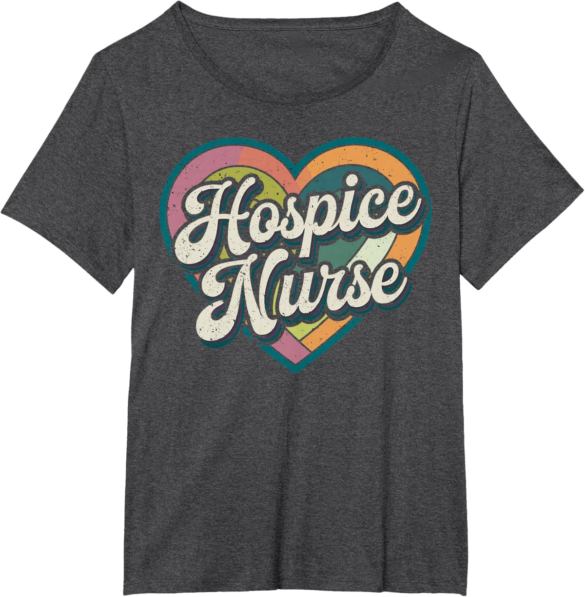 Cute Hospice Nurse T-Shirt - Dark Heather Grey