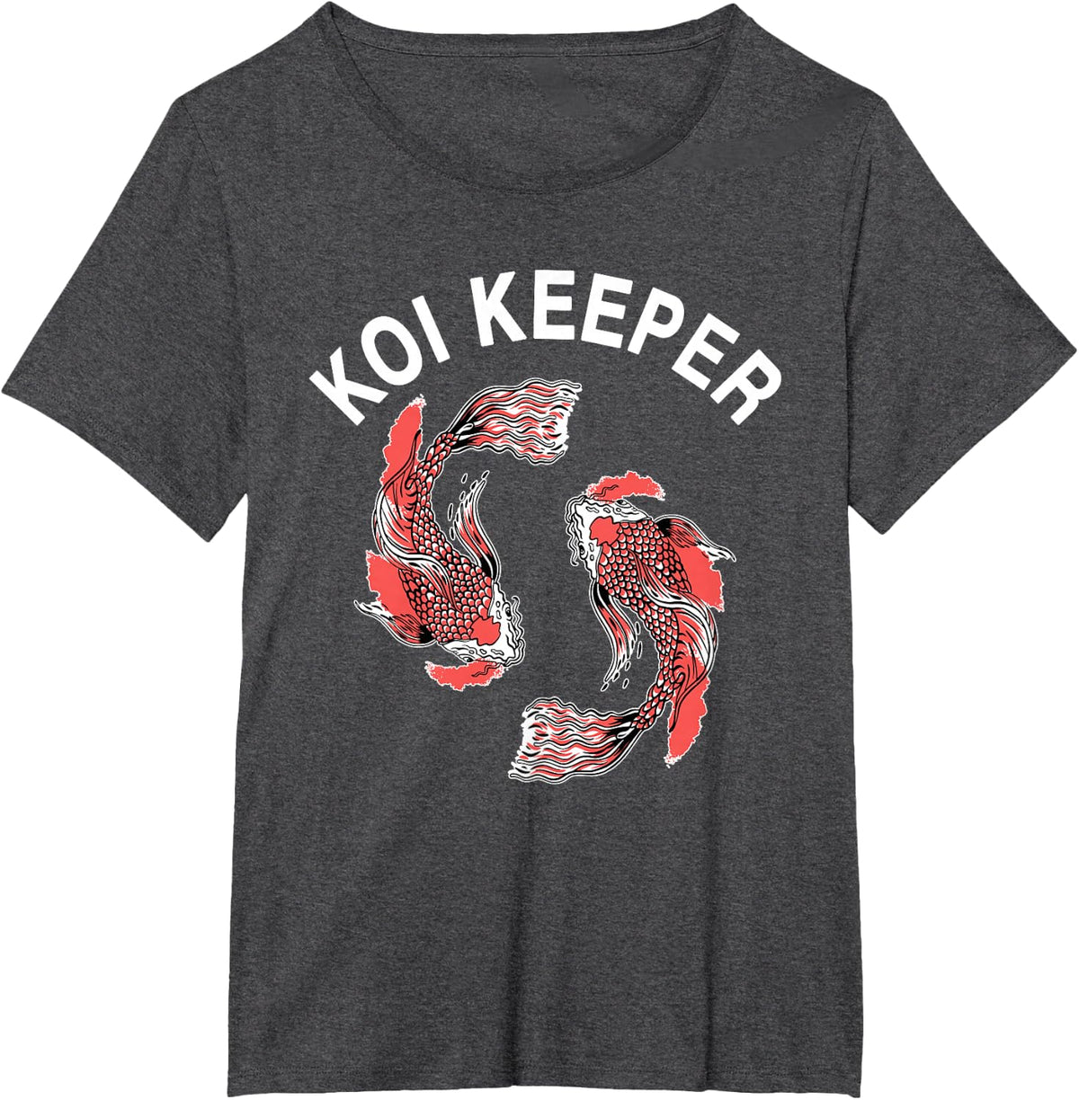 Koi Keeper Fish Lover Aquarist Ichthyologists T-Shirt - Dark Heather Grey
