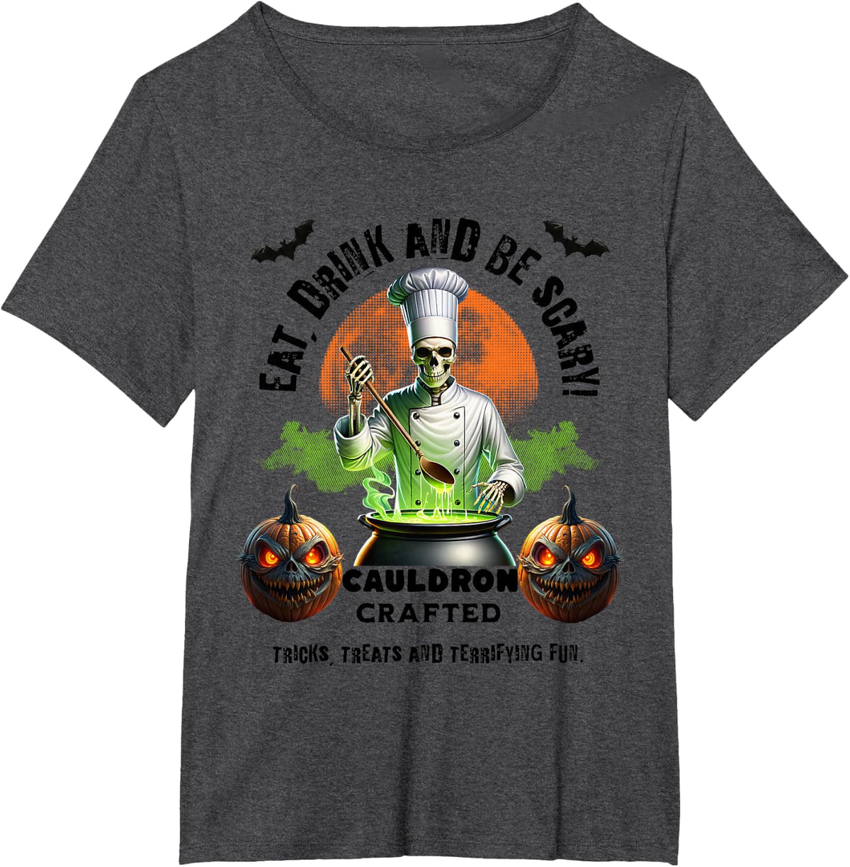 Halloween Chef T-Shirt - Dark Heather Grey