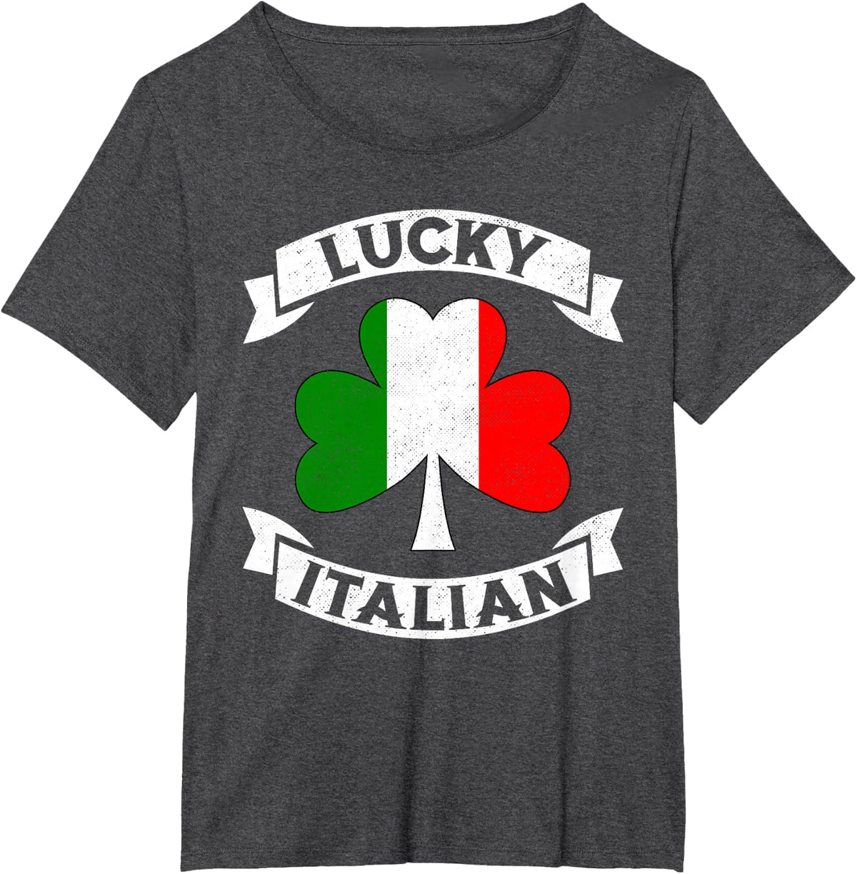 Lucky Italian St Patrick's Day T-Shirt Irish Italy T-Shirt - Dark Heather Grey