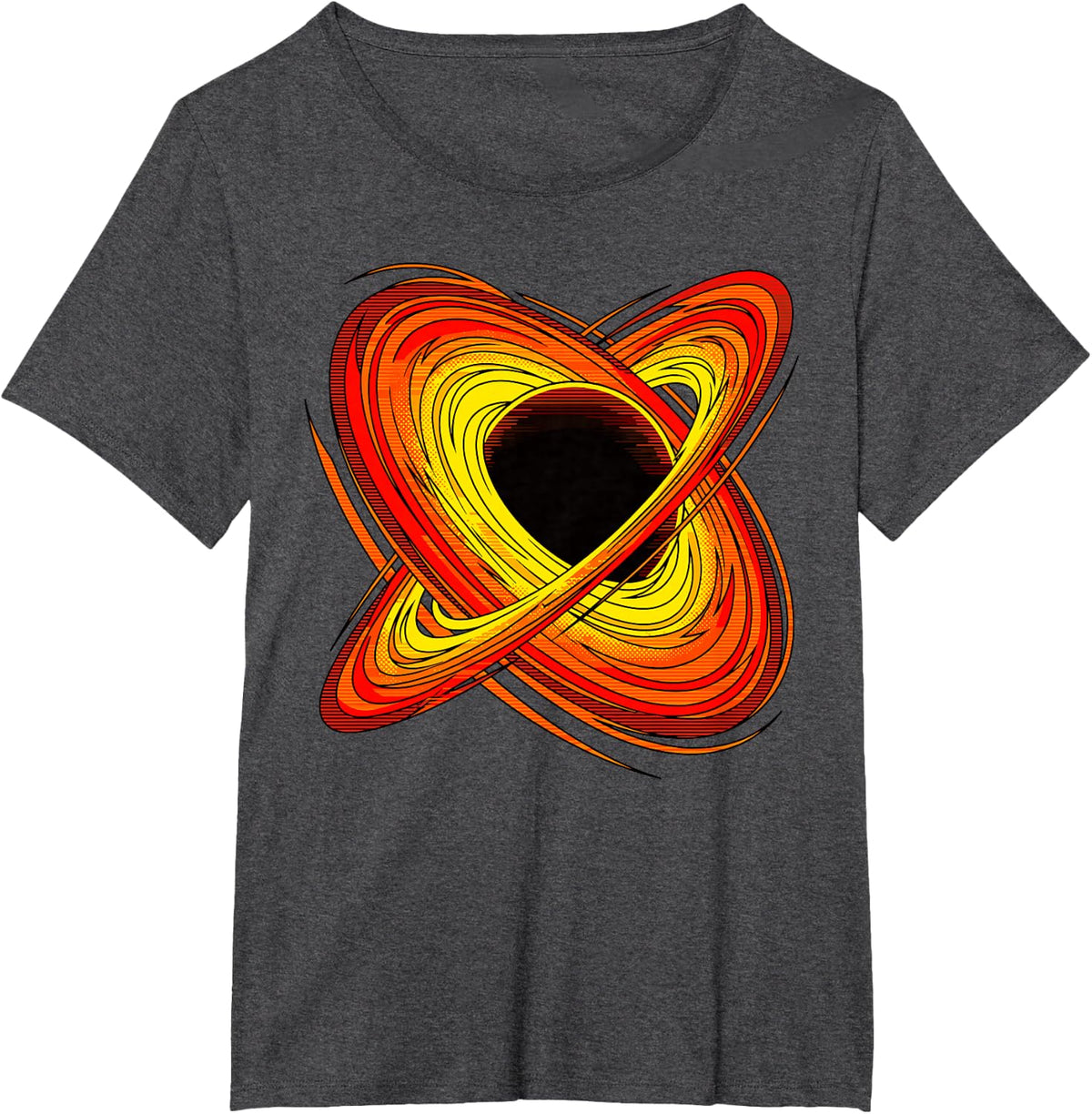 Space Aesthetic Black Hole Black Hole Blackhole Physics T-Shirt - Dark Heather Grey