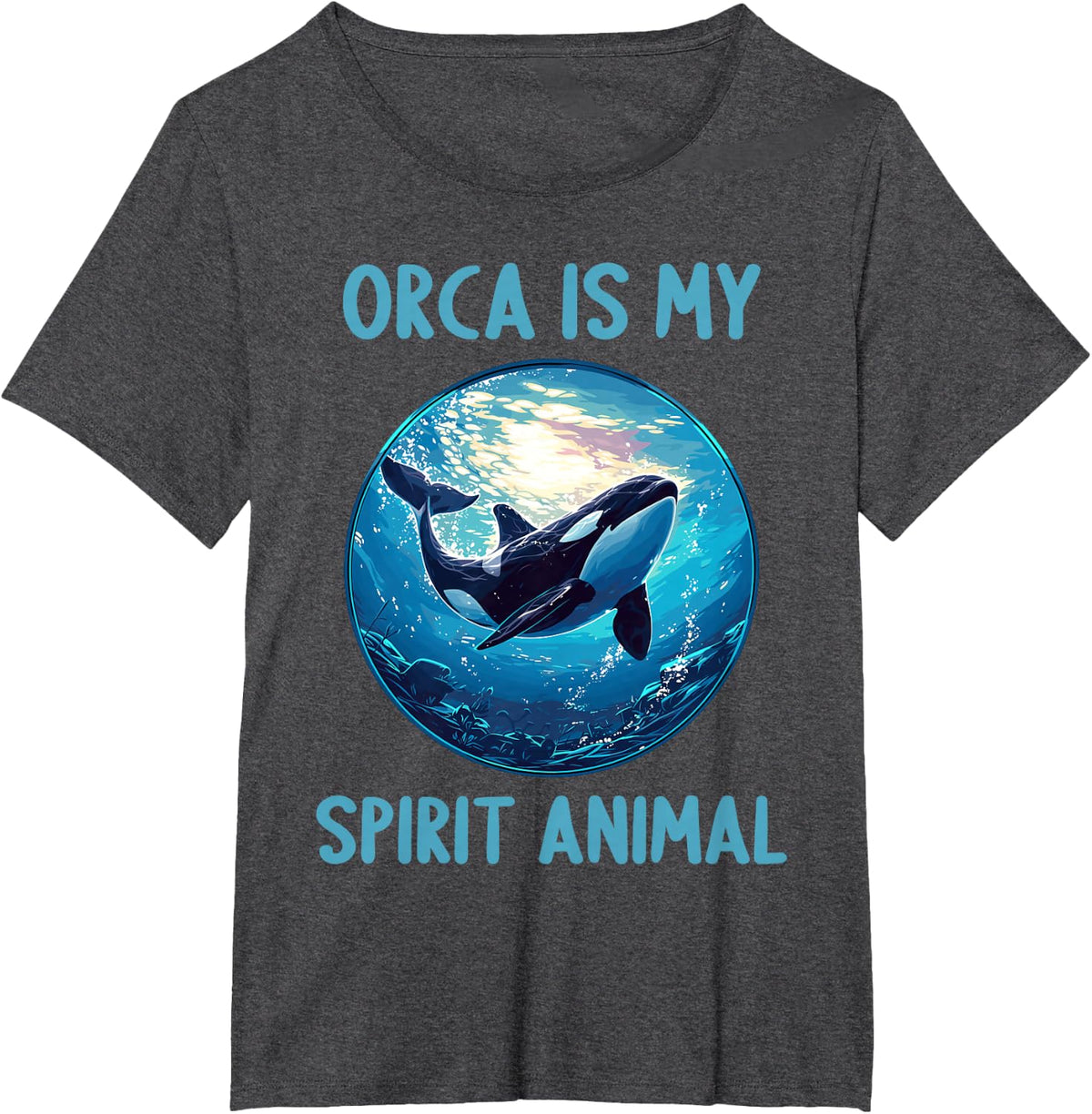 Orcas Orca is my spirit animal T-Shirt - Dark Heather Grey