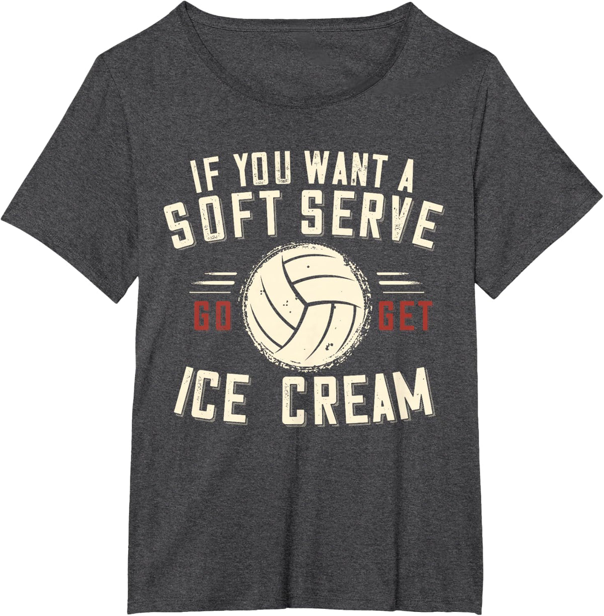 Funny Volleyball for Girls Teens Women Volleyball T-Shirt - Dark Heather Grey
