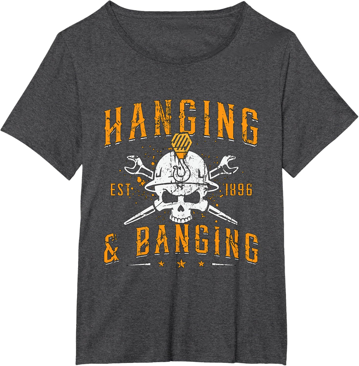Hanging & Banging Metalworking Blacksmith Power Ironworker T-Shirt - Dark Heather Grey