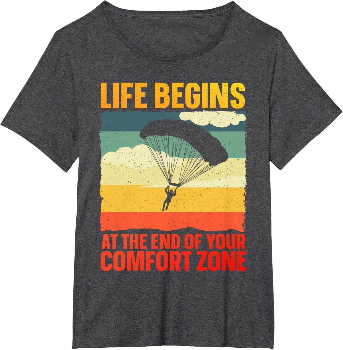 Funny Skydiving Art for Men Women Skydiver Sky Diving Lover T-Shirt - Dark Heather Grey