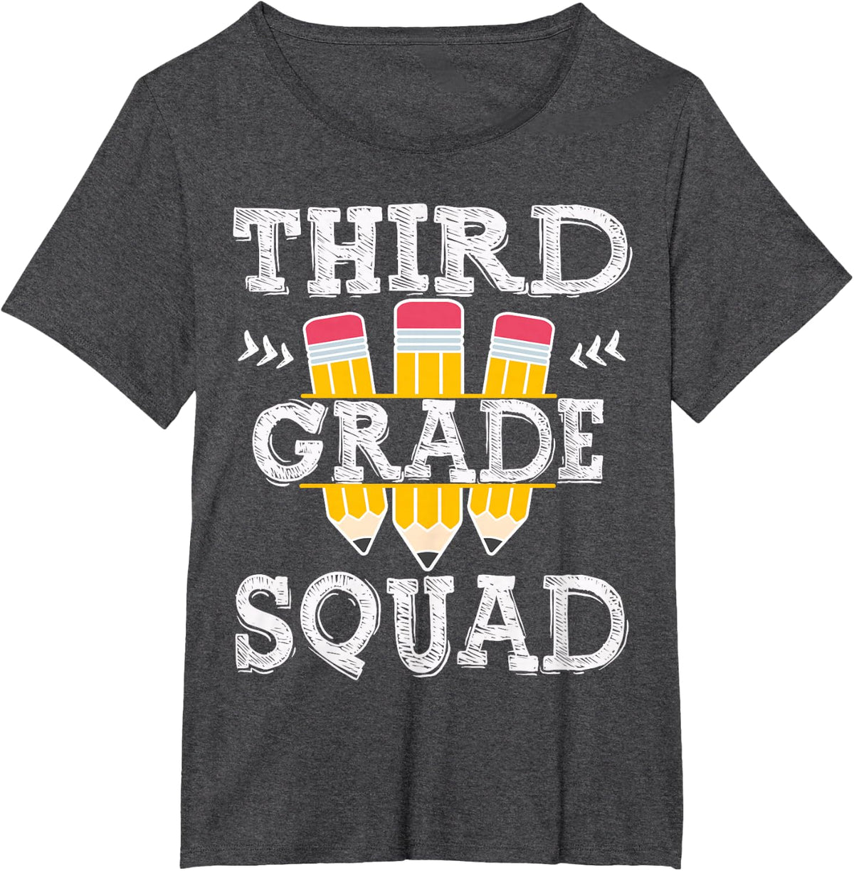Cool 3rd Grade Squad Team Back To School Graduation Teacher T-Shirt - Dark Heather Grey