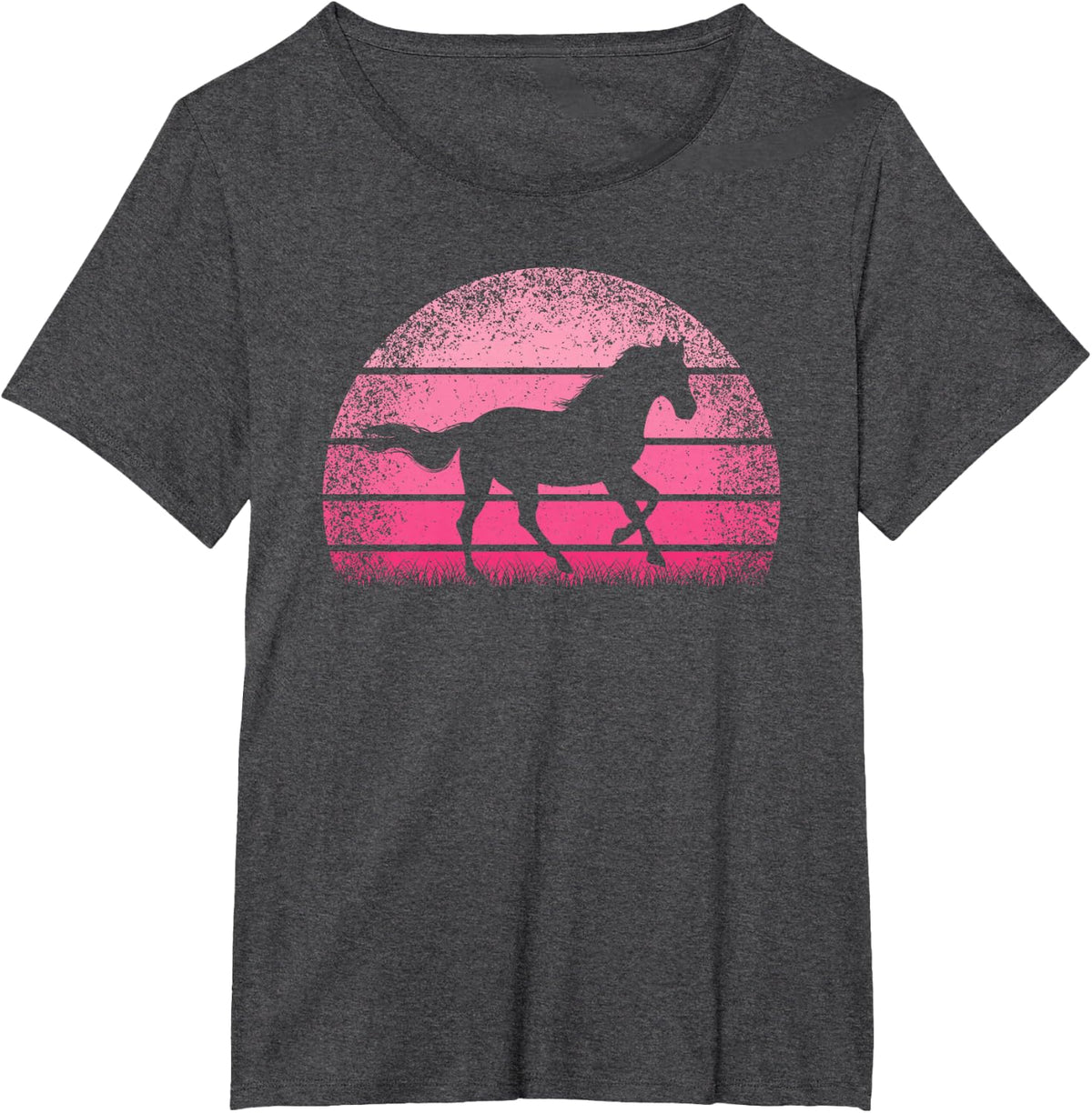 Horse Lover Horseback Riding Cowgirl Western Women Girls T-Shirt - Dark Heather Grey