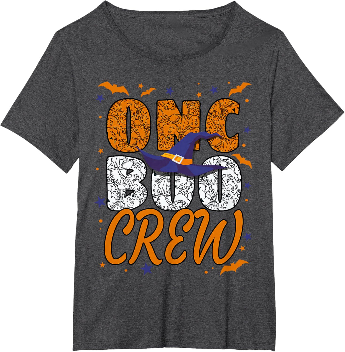 ONC Boo Crew Halloween Oncology Nurse Matching T-Shirt - Dark Heather Grey