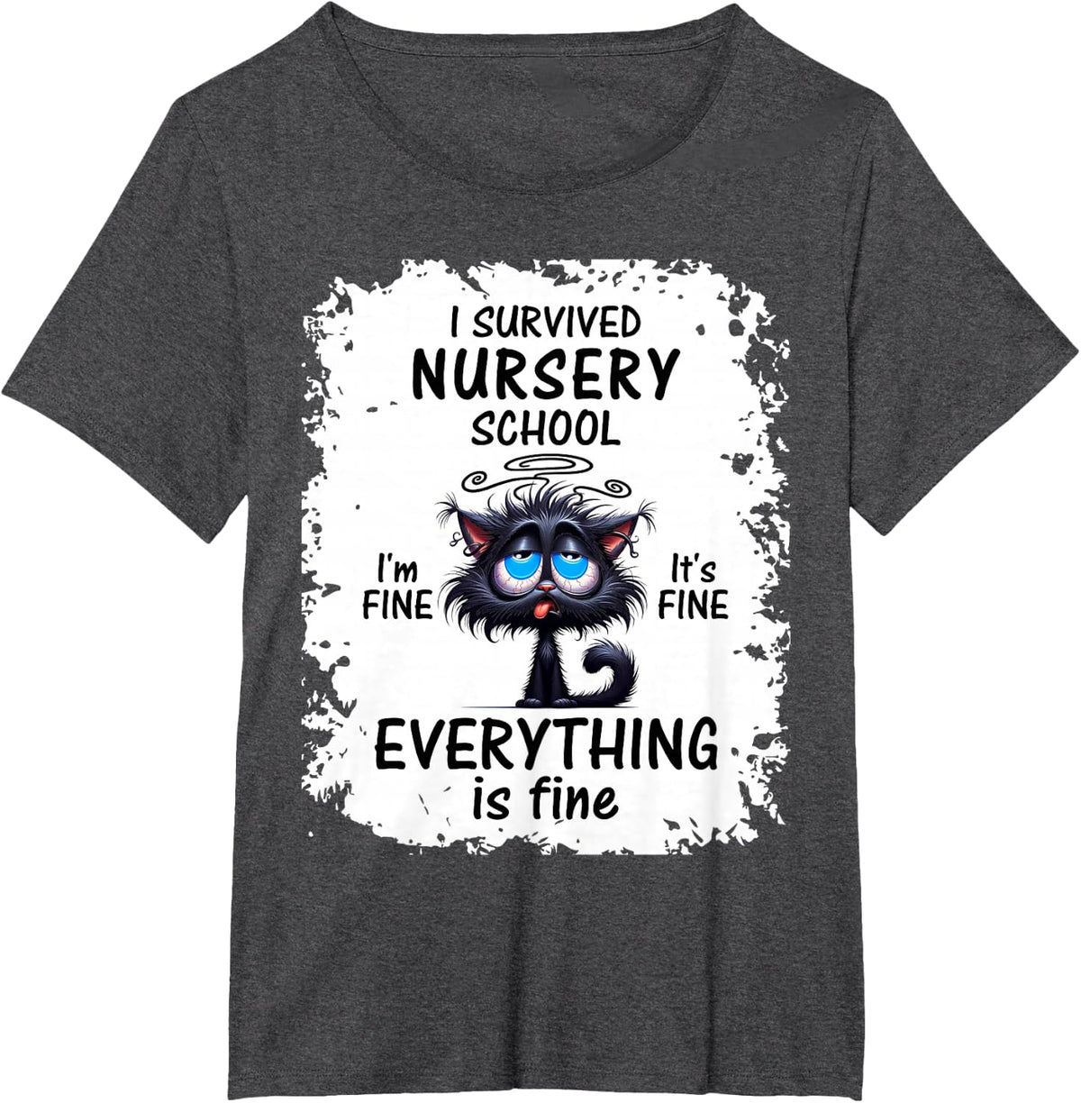 I Survived Nursery School Graduation 2026 T-Shirt - Dark Heather Grey