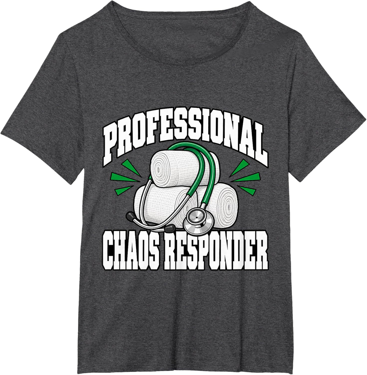 Paramedic Professional Chaos Responder First Responder T-Shirt - Dark Heather Grey