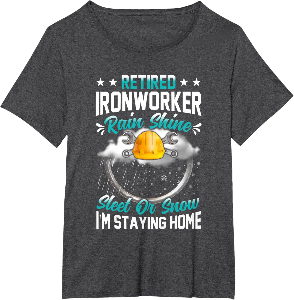 Retired Ironworker funny retirement gifts for Ironworker men T-Shirt - Dark Heather Grey