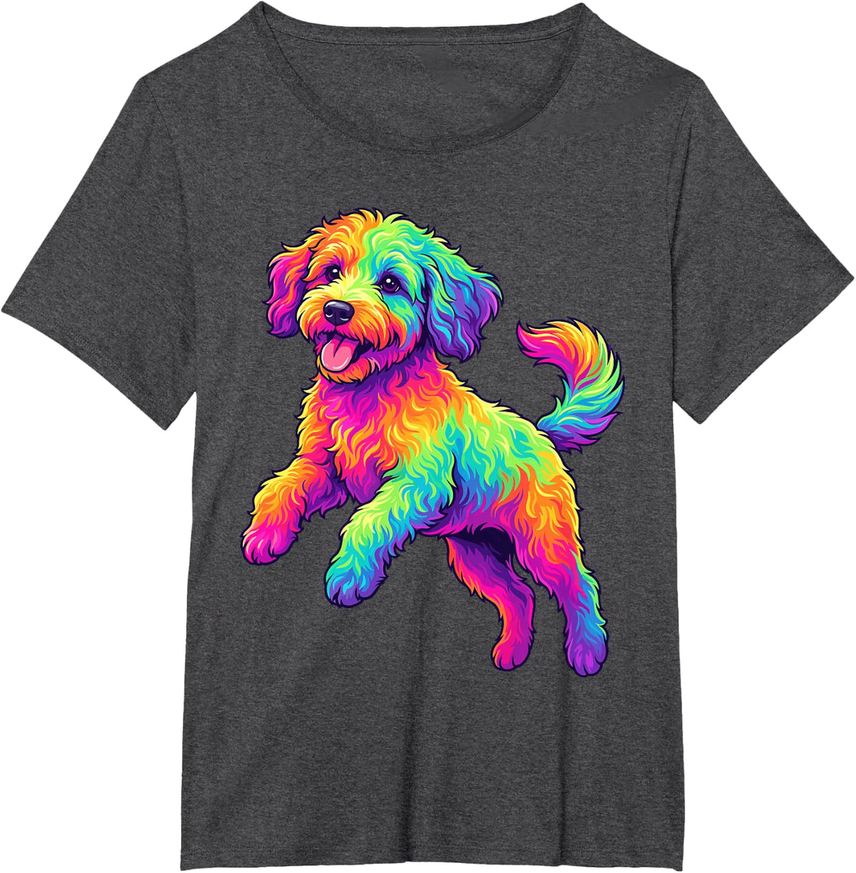 Funny Aussiedoodle Design for Men Women Aussie Doodle Lover T-Shirt - Dark Heather Grey