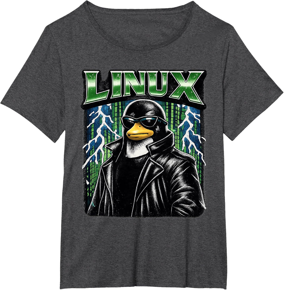 Cool Linux Admin 90s Bootleg Sysadmin T-Shirt - Dark Heather Grey