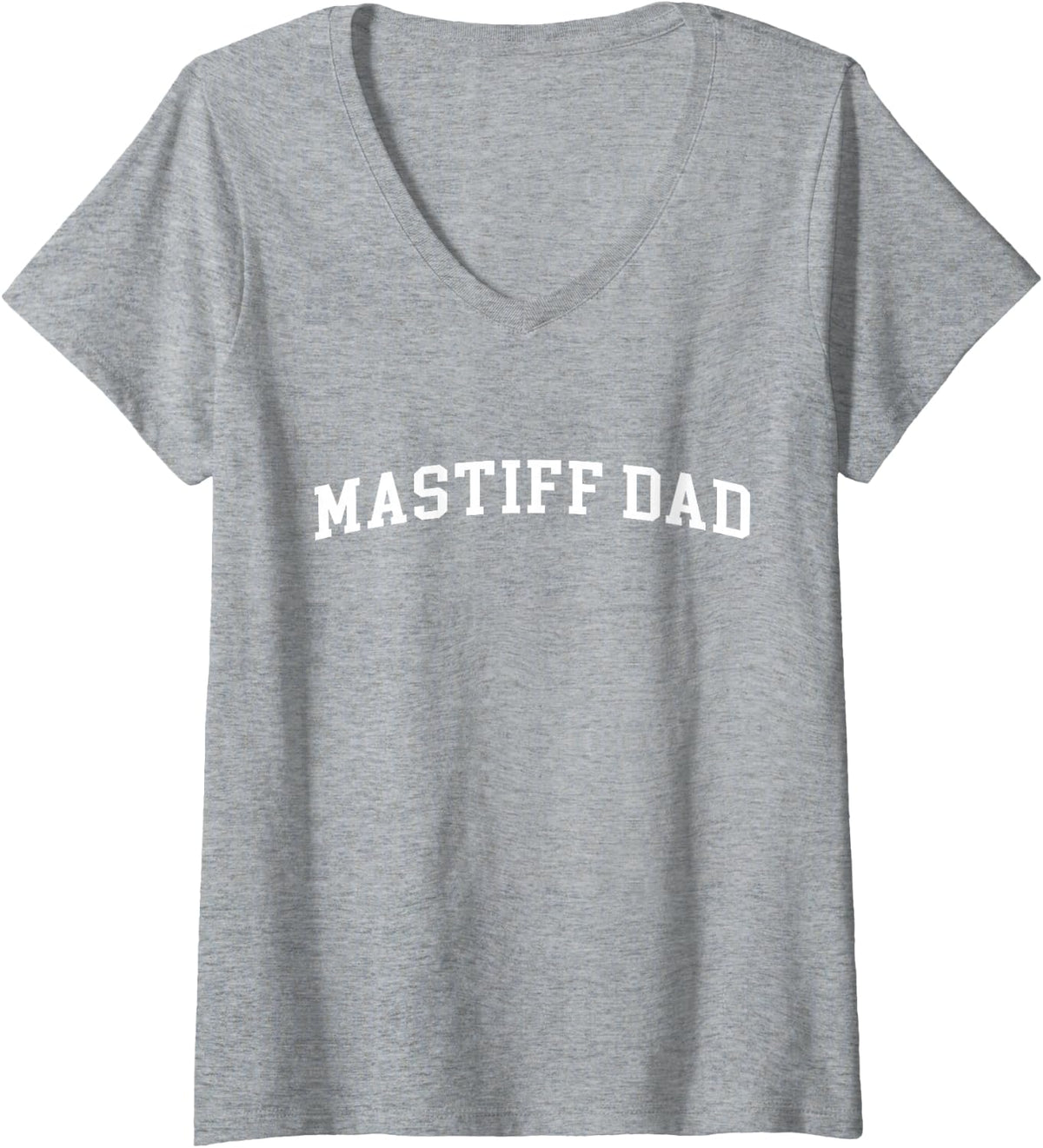 Women's Mastiff Dad V-Neck T-Shirt - Heather Grey