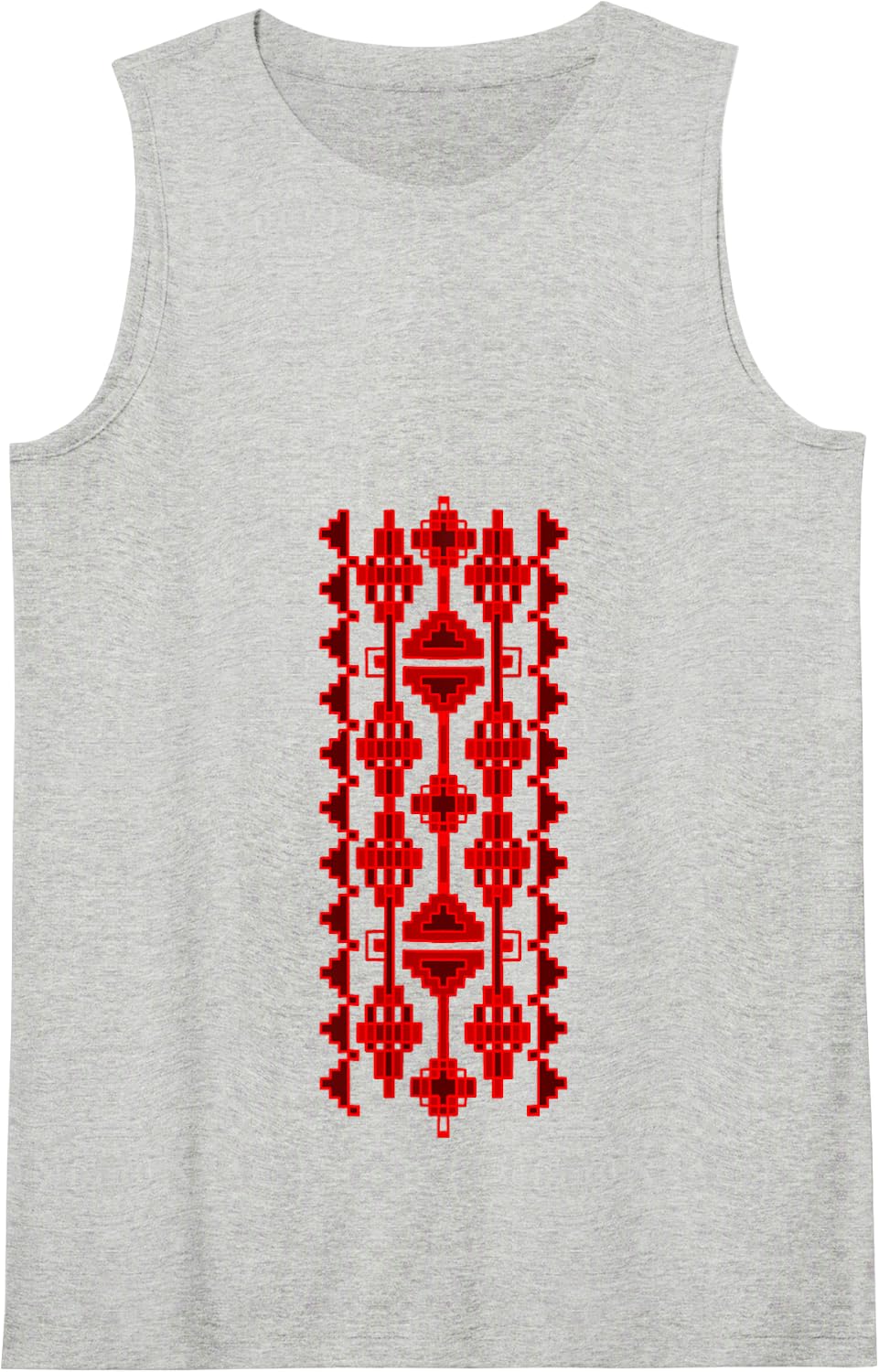 Palestinian Ethnic Design Palestine Tatreez Palestinian Tank Top - Heather Grey