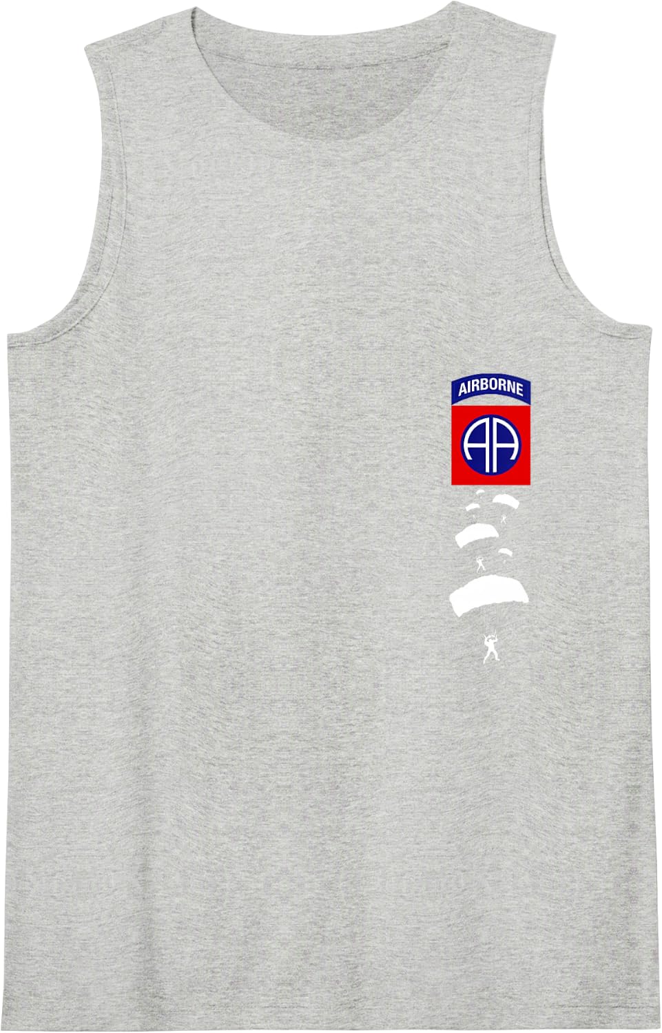 US Army 82nd AIRBORNE Shirt - Veteran Day Gift Tank Top - Heather Grey