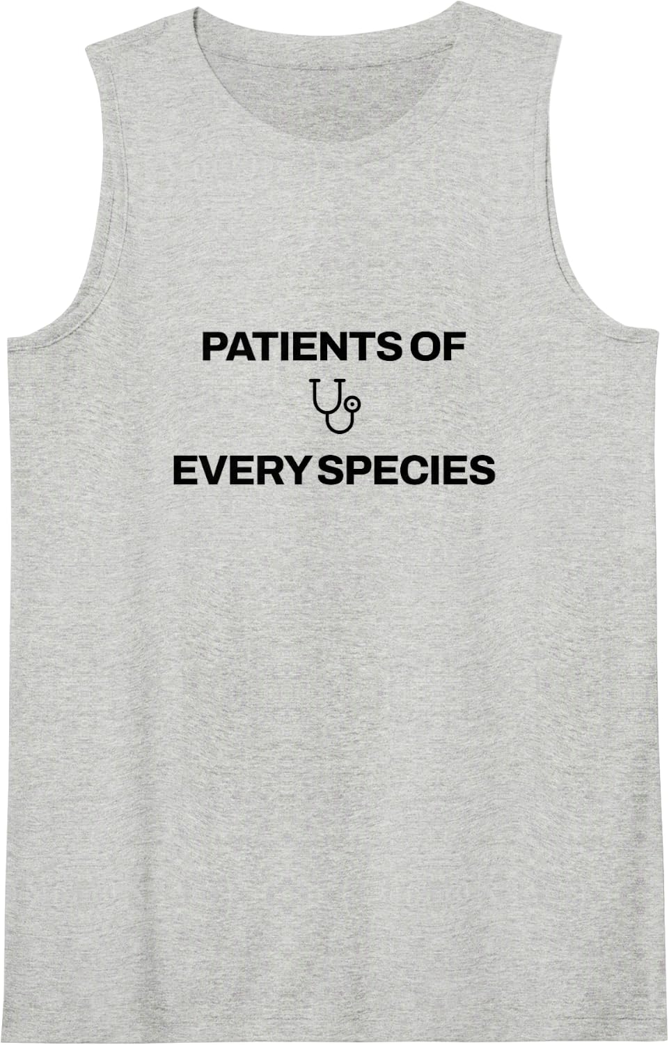 Veterinarian - Patients of Every Species - Animal Doctor Sleeveless Tank Top - Heather Grey
