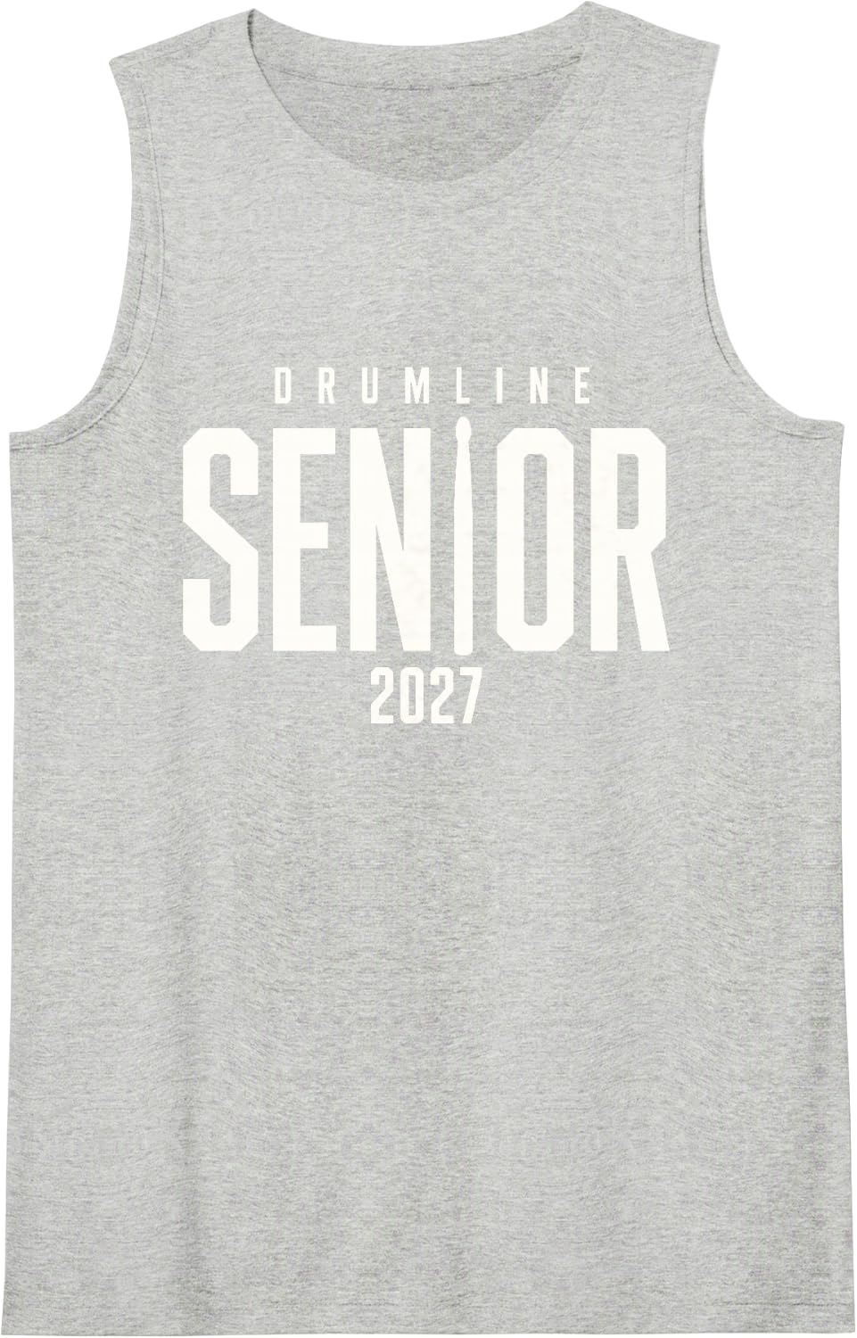 Drumline Senior 2027 Marching Band Graduation Tank Top - Heather Grey