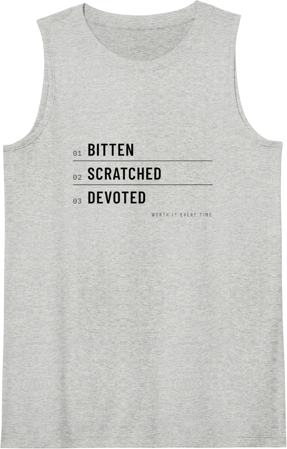 Veterinarian - Bitten Scratched Devoted - Animal Doctor Sleeveless Tank Top - Heather Grey
