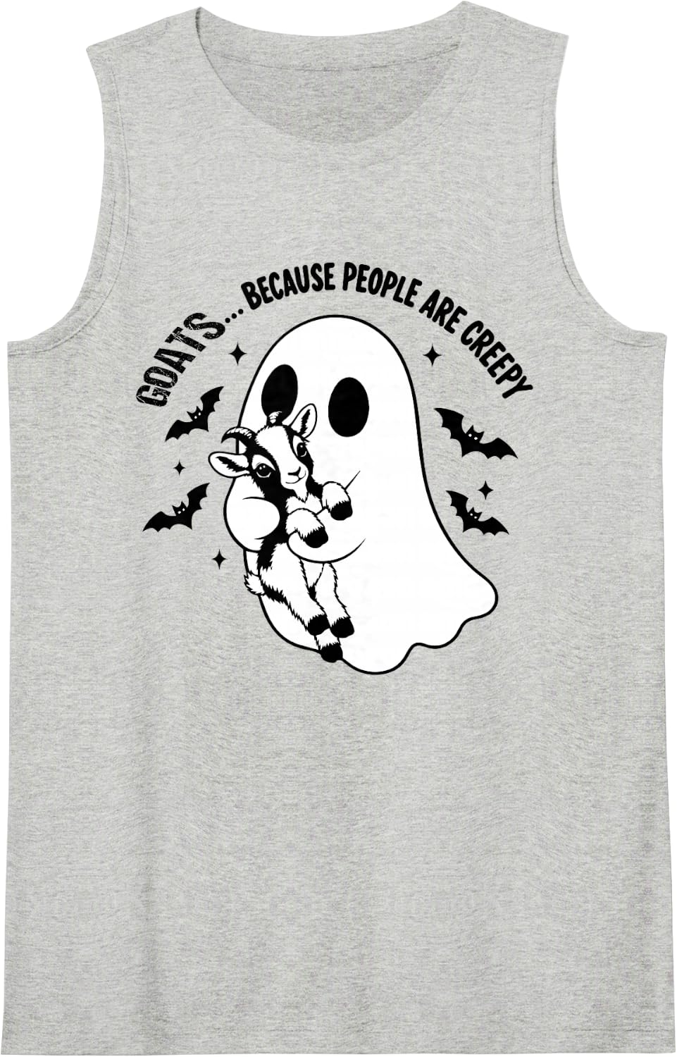 Funny Goat Halloween Costume Sleeveless Tank Top - Heather Grey