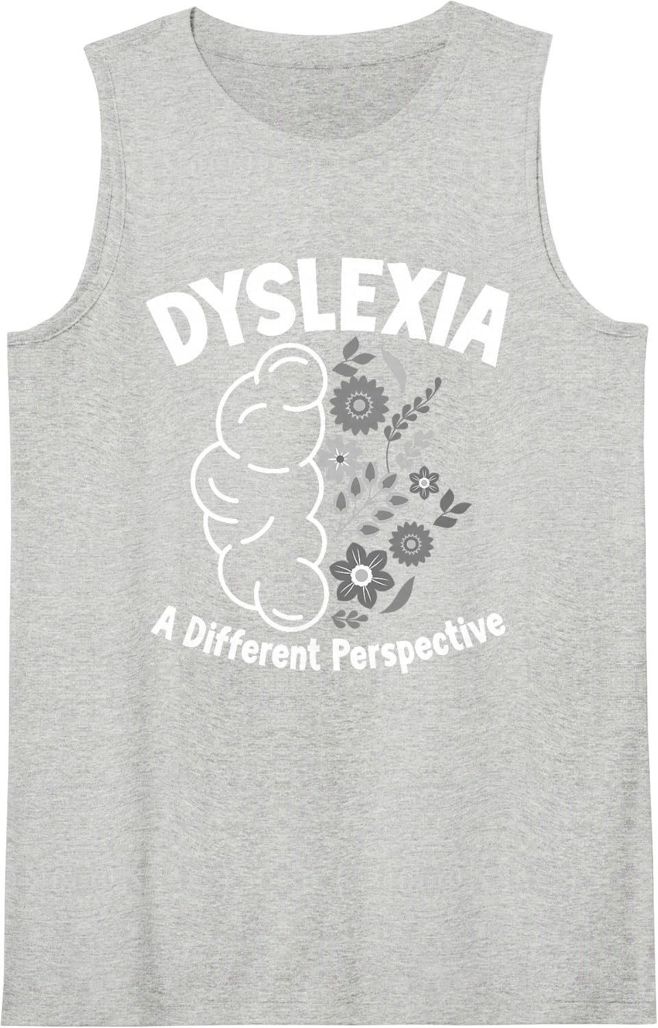 Dyslexia Awareness Month Dyslexia Warrior Dyslexia Support Sleeveless Tank Top - Heather Grey