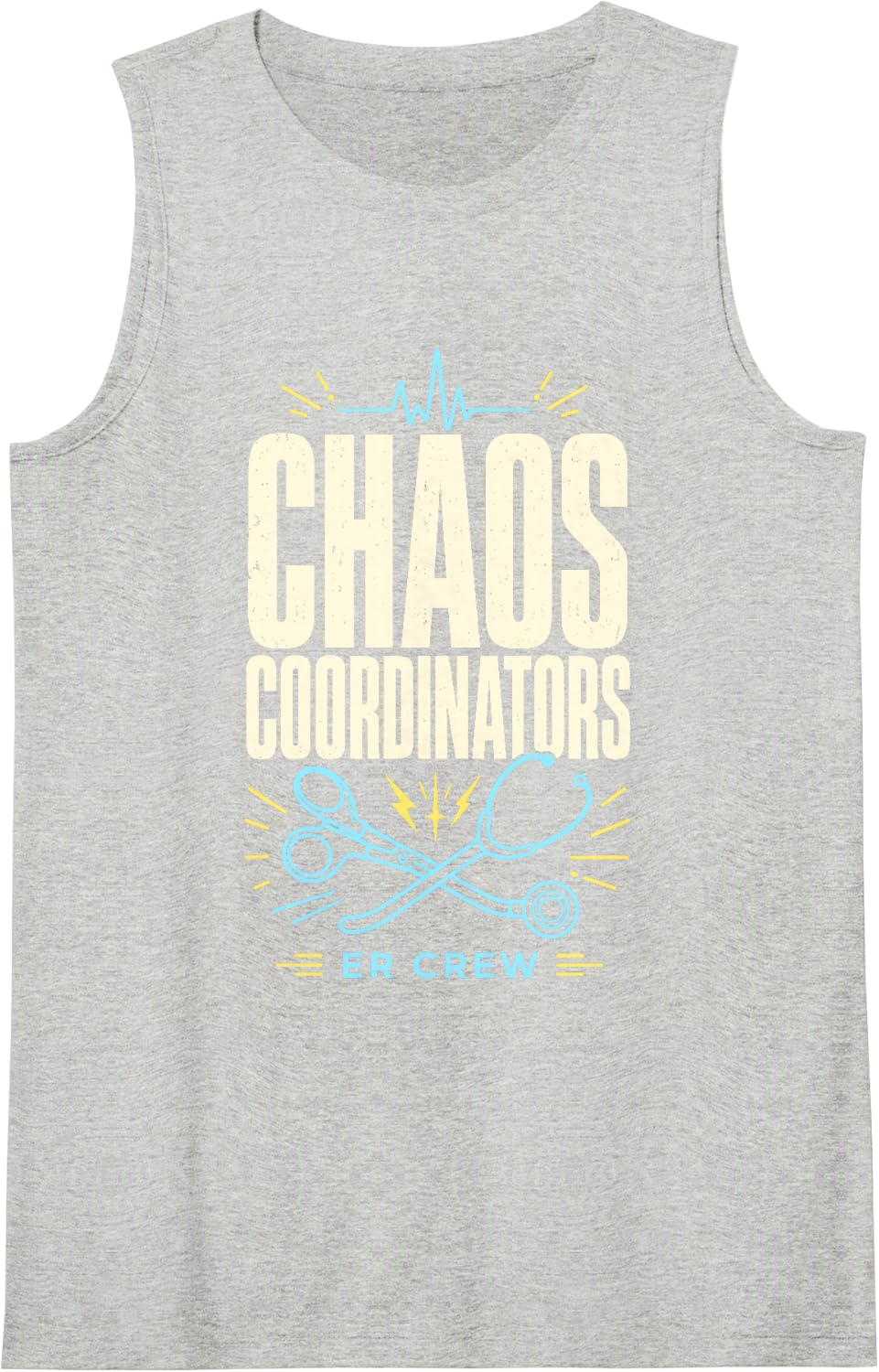 Chaos Coordinators ER Crew Nurse Doctor Sleeveless Tank Top - Heather Grey