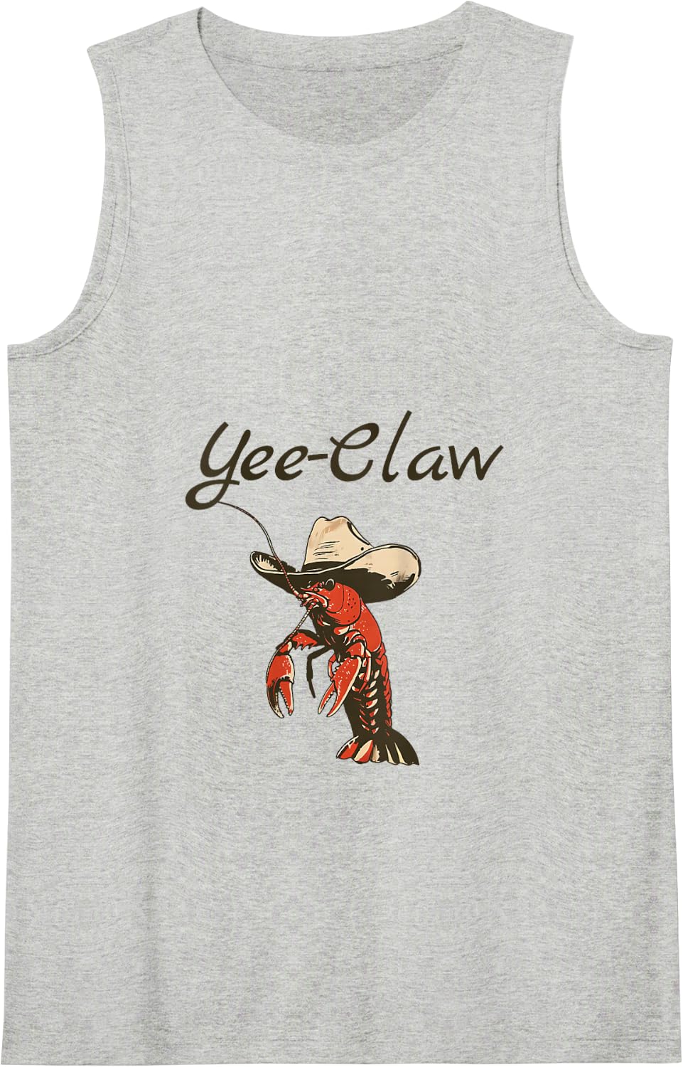 Yee Claw! Funny Crawfish Cajun Seafood Festival Tank Top - Heather Grey