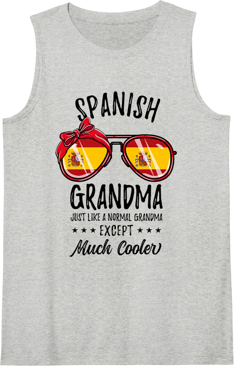 Womens Matching Spanish Grandma Tank Top - Heather Grey