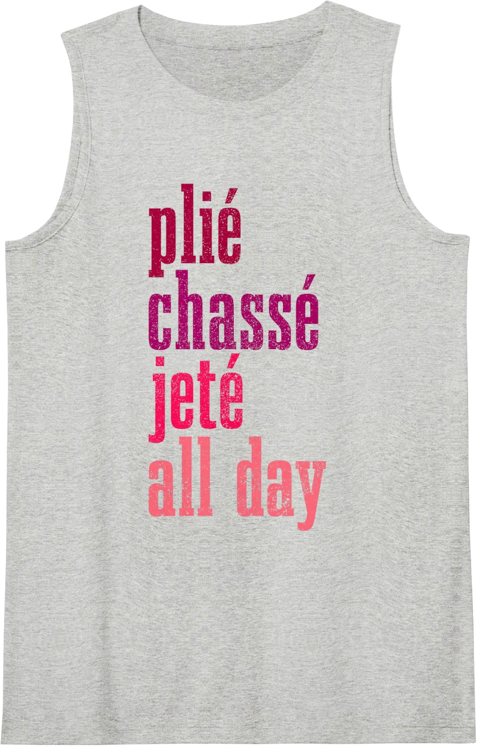 Women's Ballet Dance Dancer Ballerina Gift Sleeveless Tank Top - Heather Grey