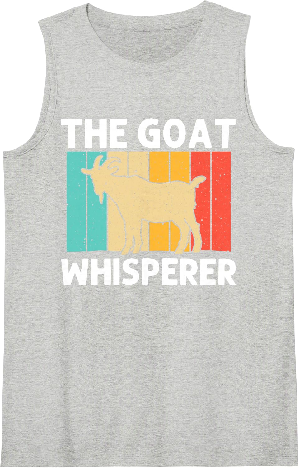 Goat Design for Men Women Goat Themed Domestic Goat Lover Sleeveless Tank Top - Heather Grey