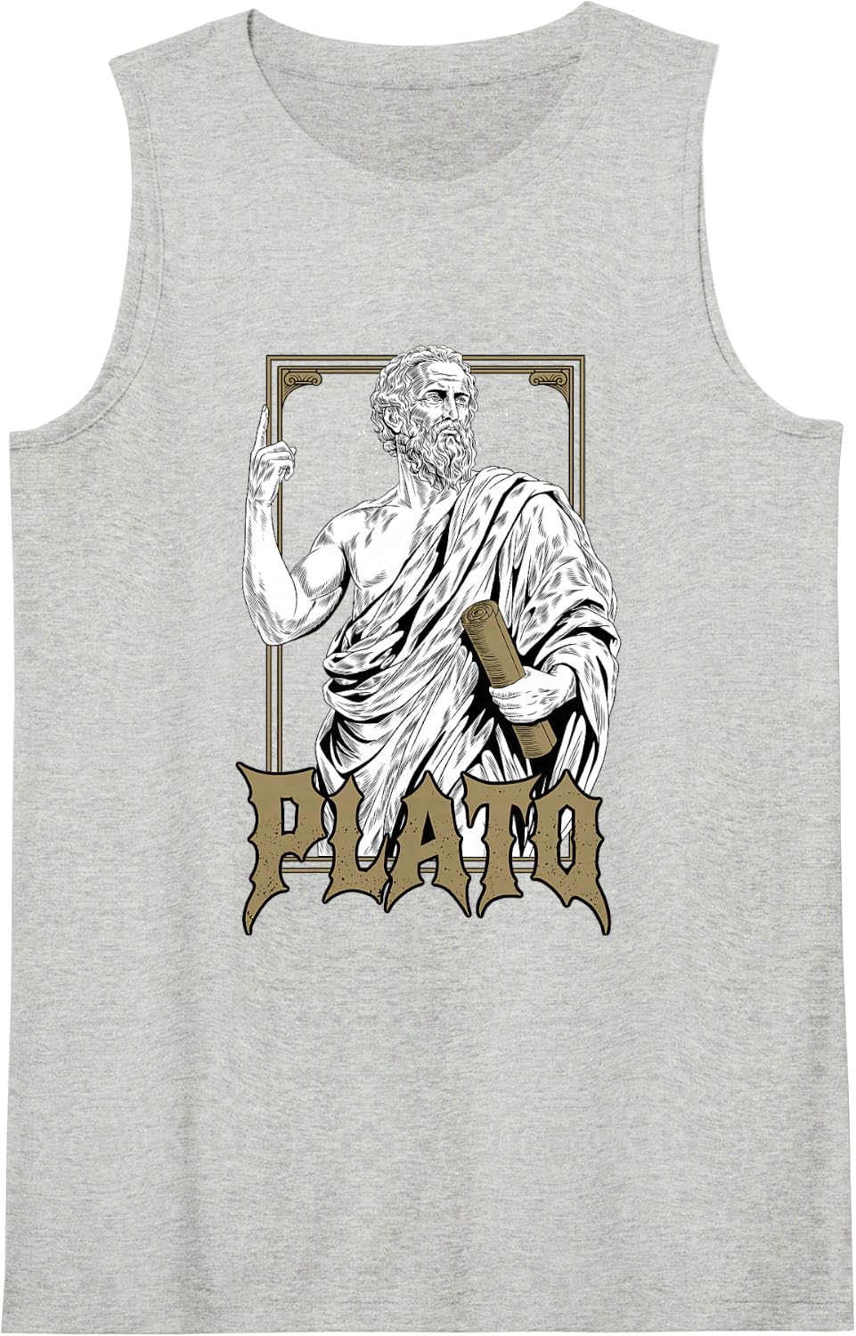 Plato Sleeveless Tank Top - Heather Grey