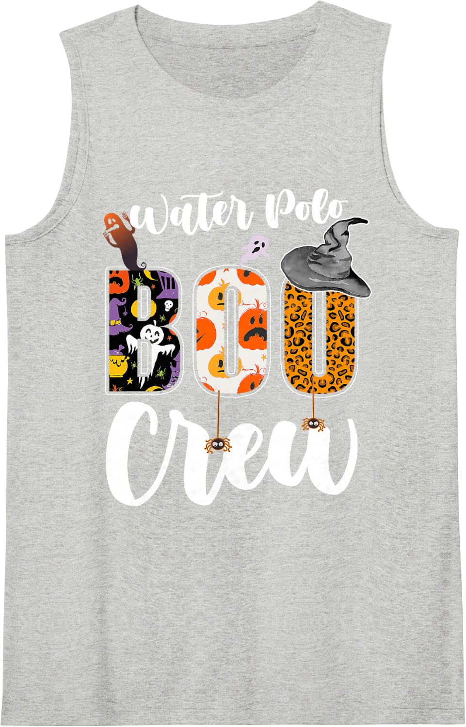 Water Polo Boo Crew Halloween Costume Matching Tank Top - Heather Grey