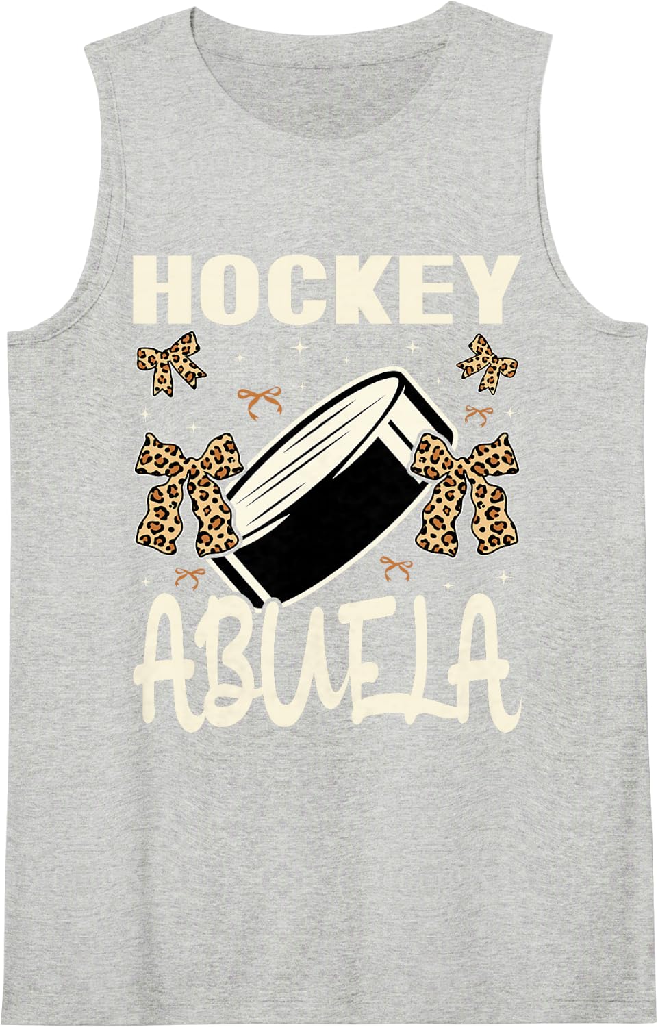 Women's Hockey Lover Player Cute Grandma Grandmother Women Abuela Tank Top - Heather Grey