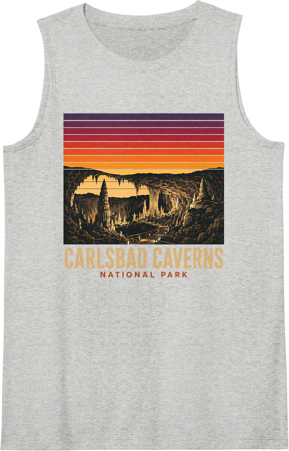 Carlsbad Caverns National Park New Mexico Cave Chihuahuan Tank Top - Heather Grey