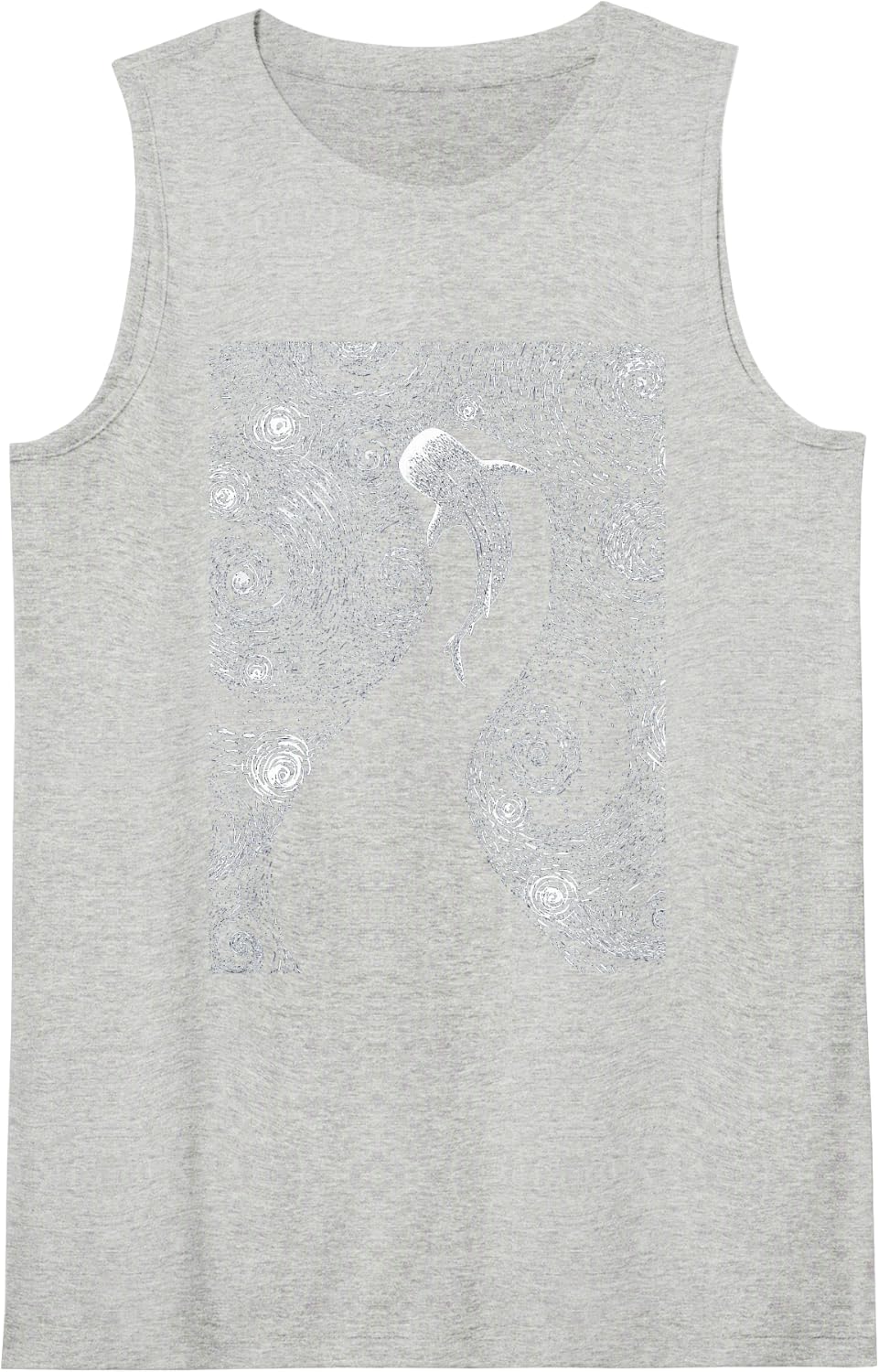 Diving with Whale Sharks Whale Shark Sleeveless Tank Top - Heather Grey