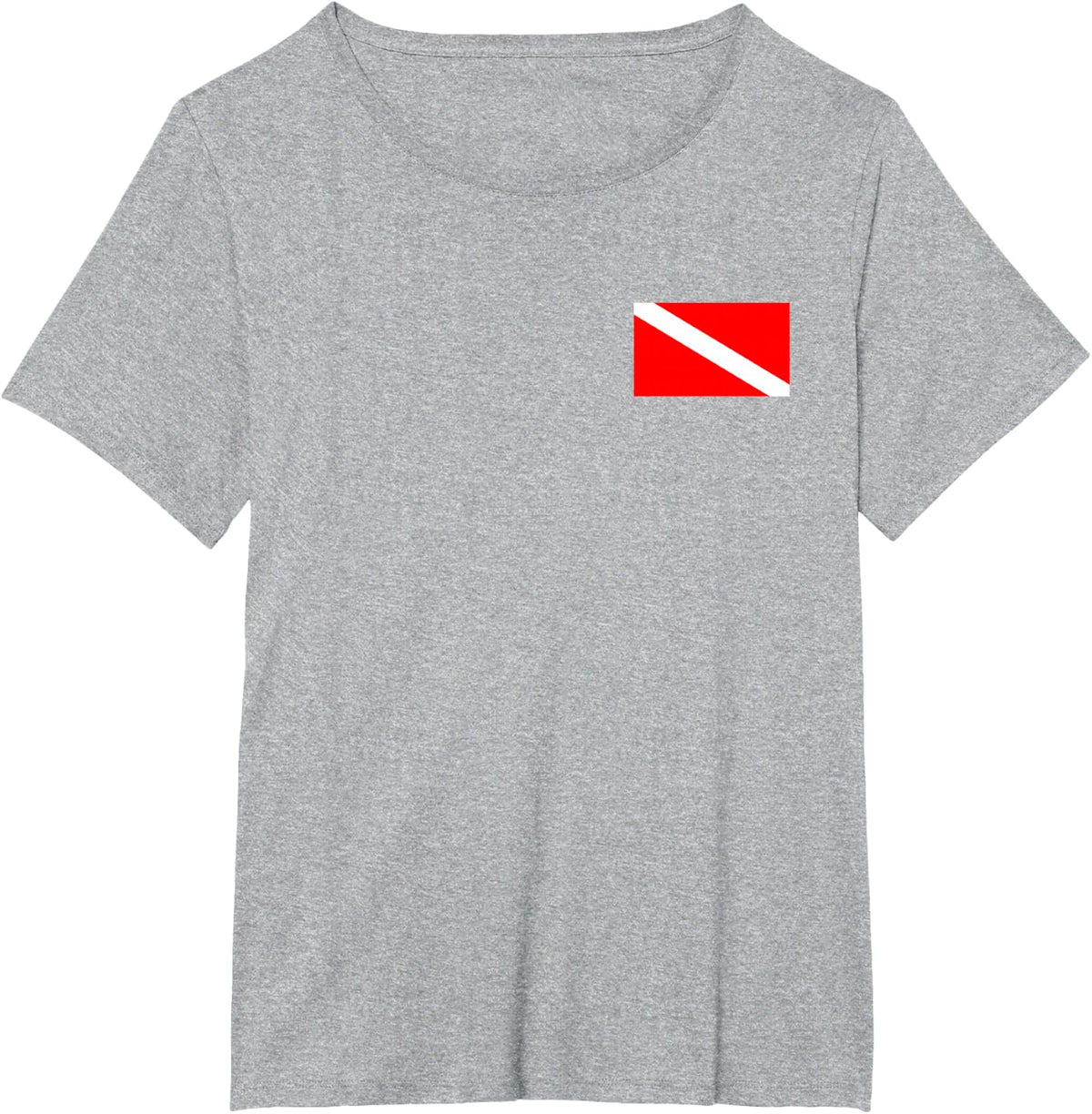SCUBA FLAG DIVER DOWN FLAG DIVING T-Shirt - Heather Grey
