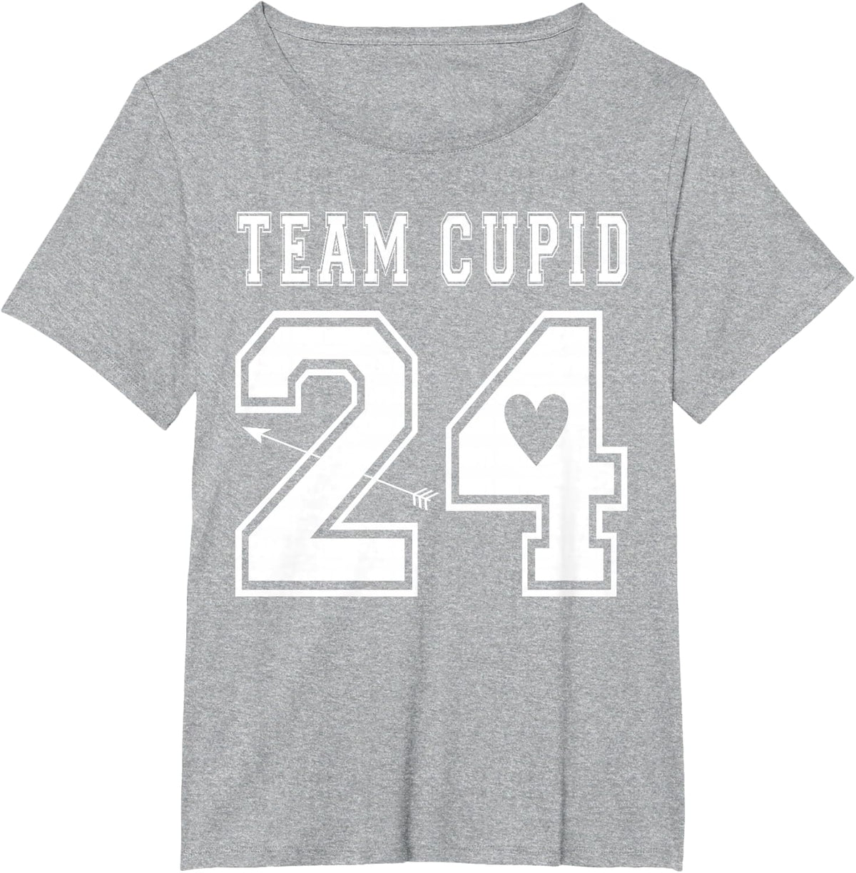 Team Cupid 2024 Valentines Day Sports Jersey Style T-Shirt - Heather Grey