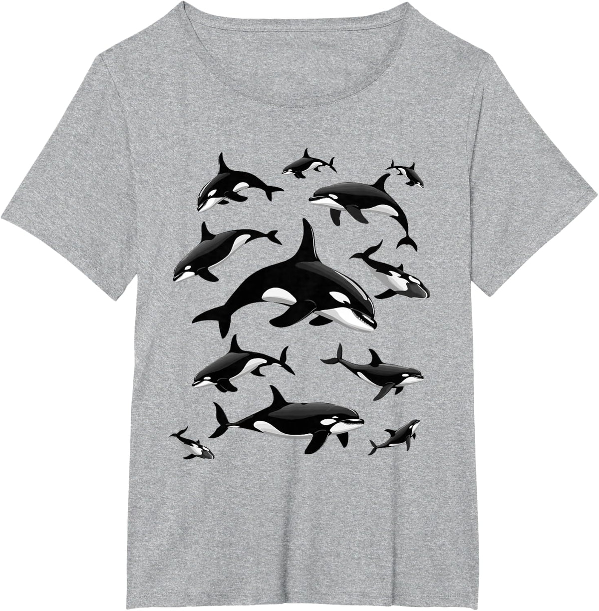 Cool Orca Art for Men Women Kids Killer Whale Orca Lover T-Shirt - Heather Grey