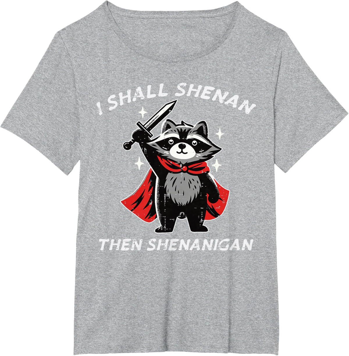 I Shall Shenan Then Shenanigan Raccoon Funny Saying Men Kids T-Shirt - Heather Grey