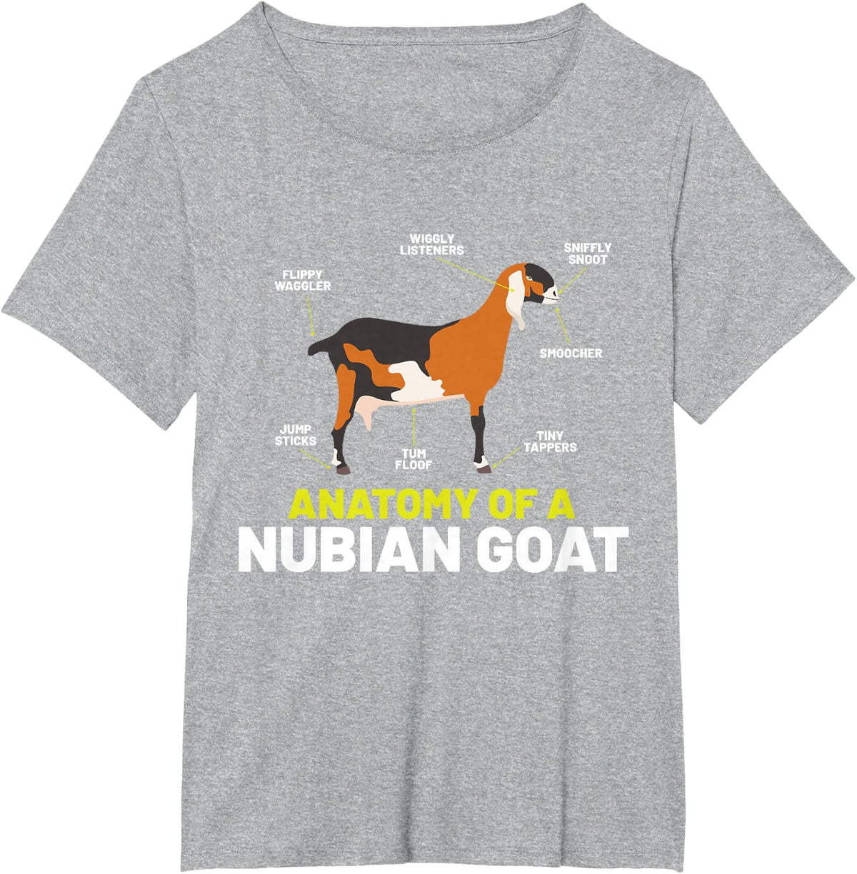 Goat Lovers Shirt Meme | Pet Animal Pun Funny Nubian Goat T-Shirt - Heather Grey