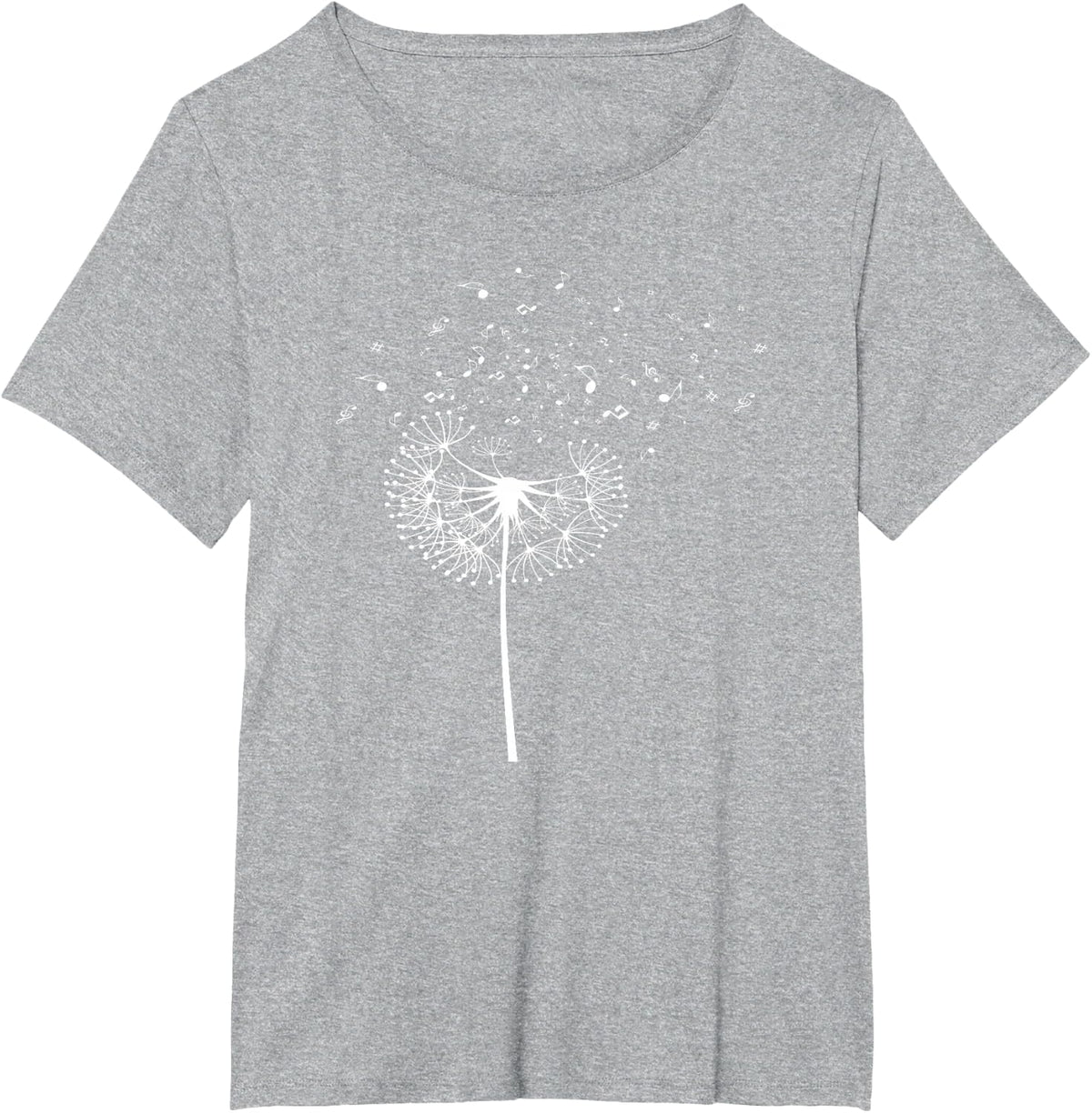 Dandelion Music Notes Orchestra Member T-Shirt - Heather Grey