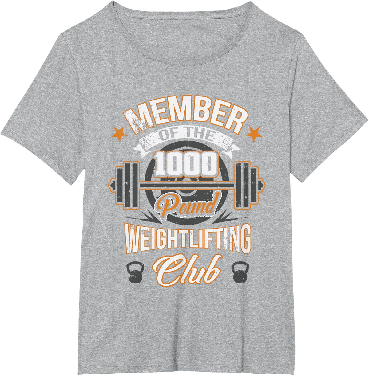 Member Of The 1000 Pound Weightlifting Club T-Shirt T-Shirt - Heather Grey