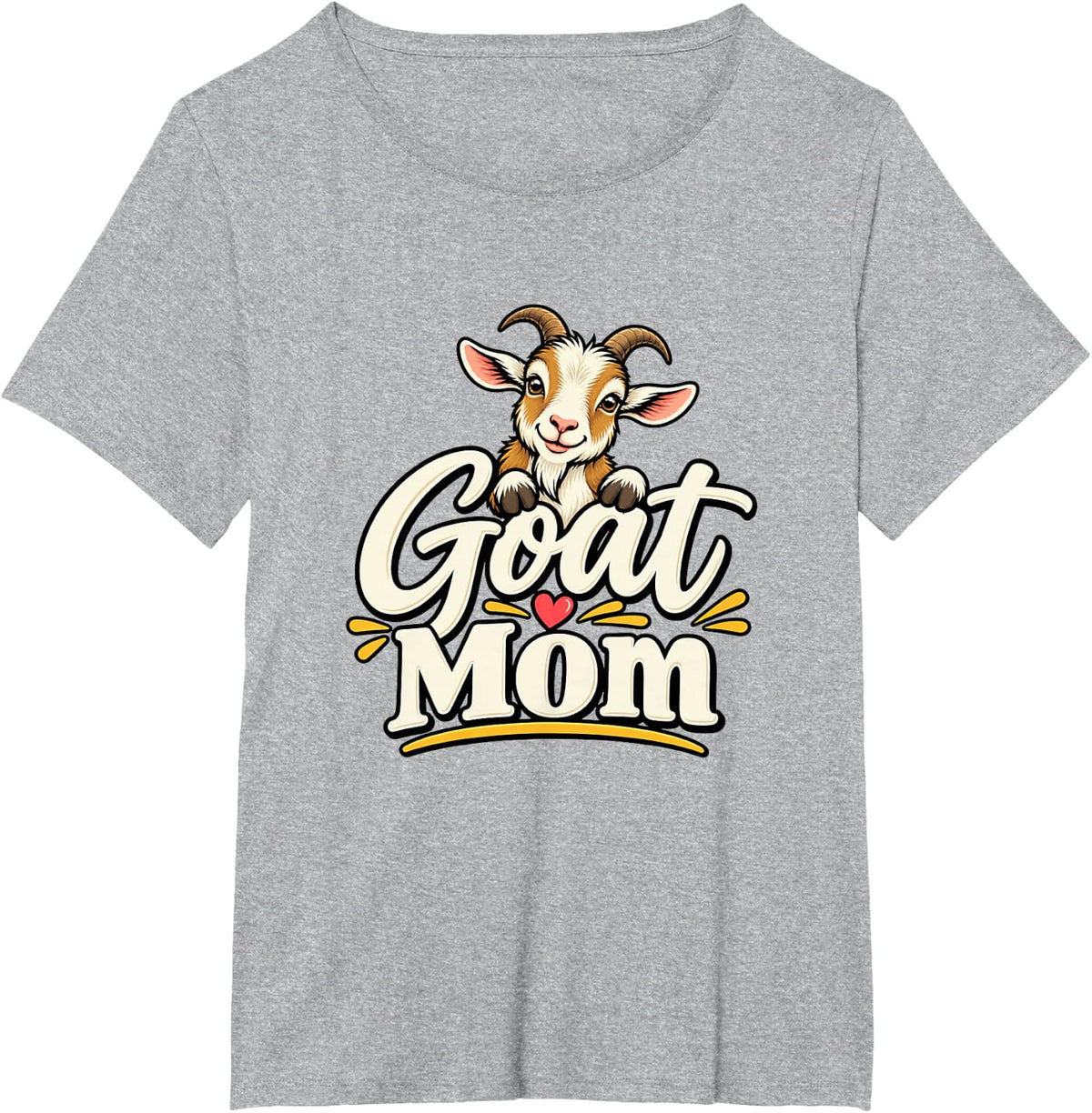 Goat Mom Funny Goat Owner Farm Animal Lover T-Shirt - Heather Grey