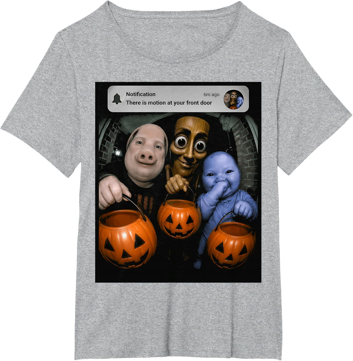 Tung Tung Tung Sahur John Pork AI Baby Halloween T-Shirt - Heather Grey