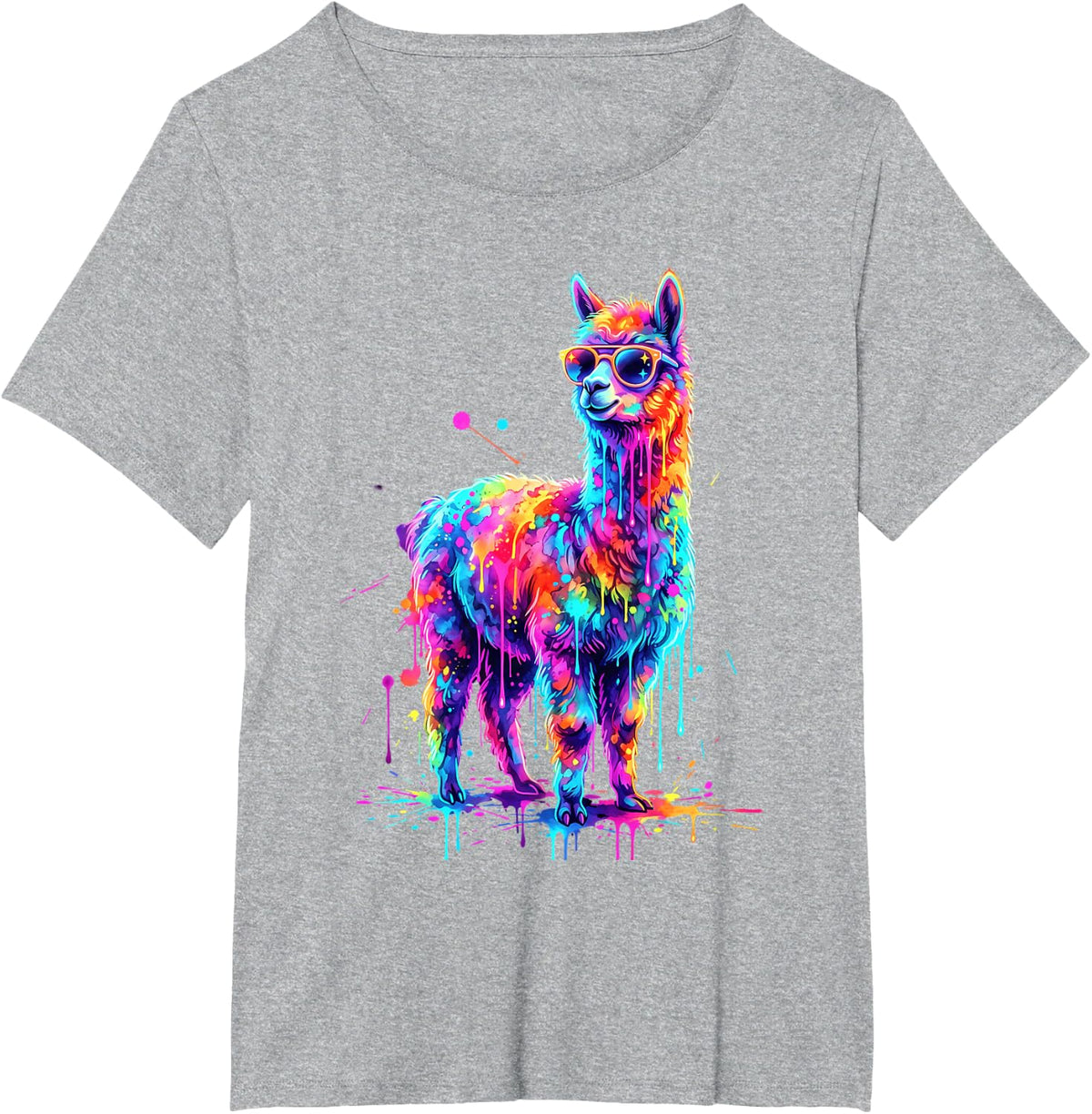 Alpaca Splash T-Shirt - Heather Grey