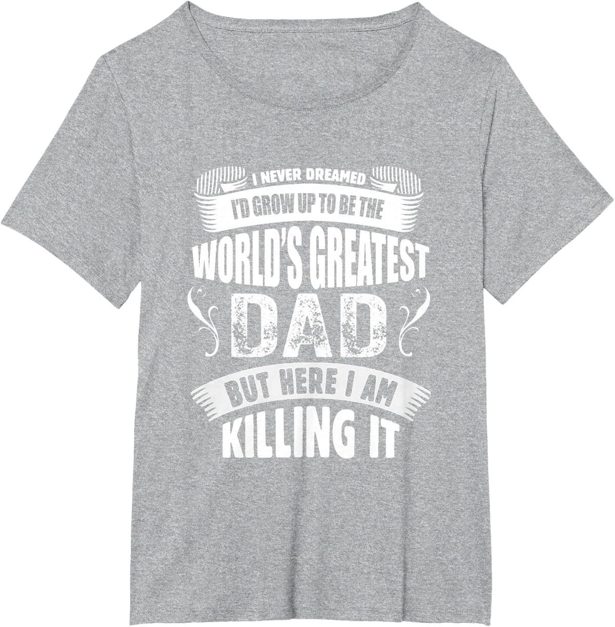 The World's Greatest Dad Tshirt, Tee T-Shirt - Heather Grey