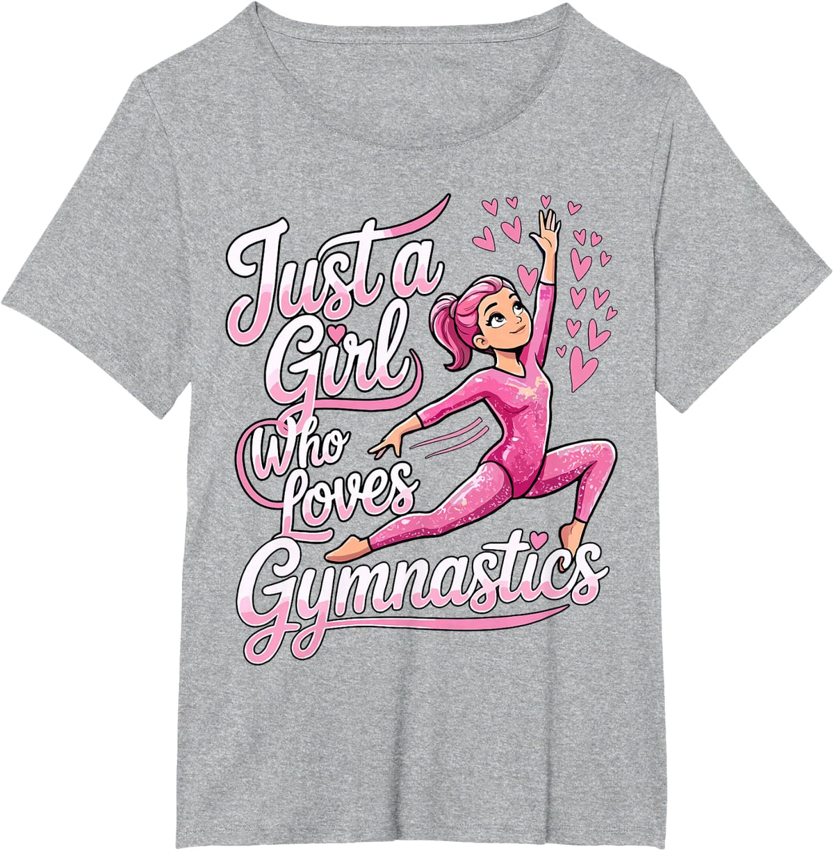 Gymnast Just a Girl Who Loves Gymnastics T-Shirt - Heather Grey