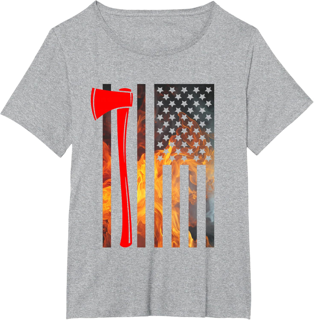 Fireman Firefighter T-Shirt - Heather Grey