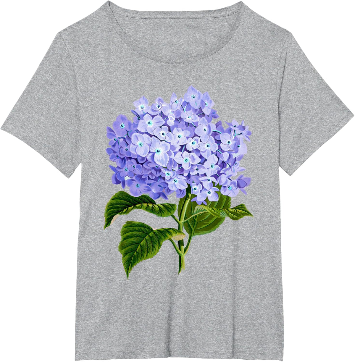 Delightful Hydrangea Tee T-Shirt - Heather Grey