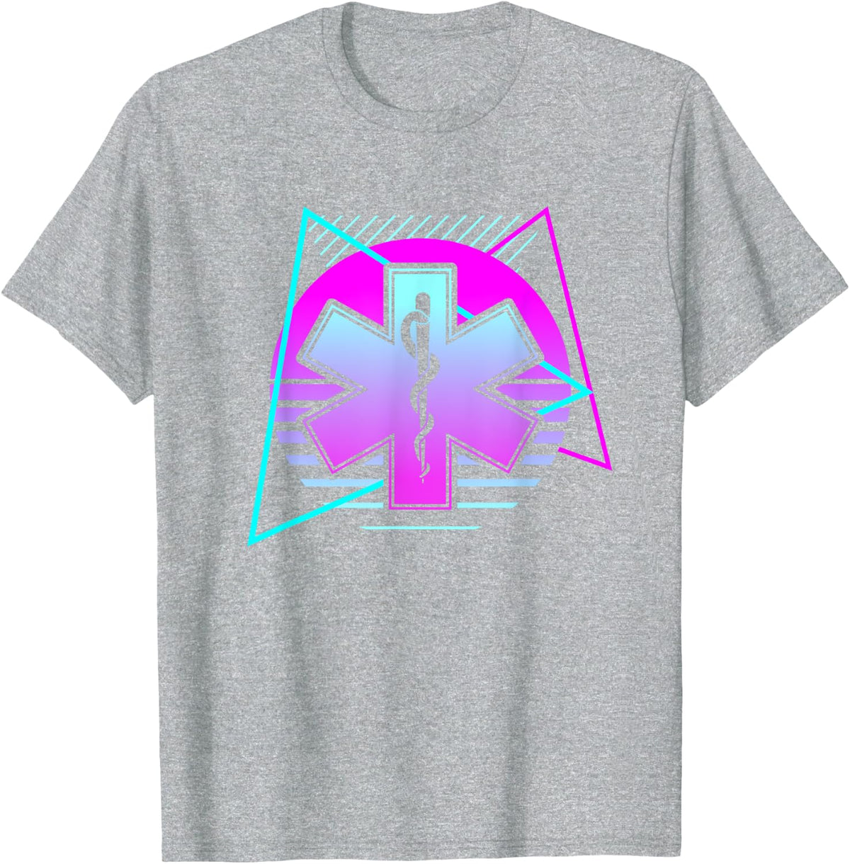 Retro Paramedic Medical Emergency Ems T-Shirt - Heather Grey